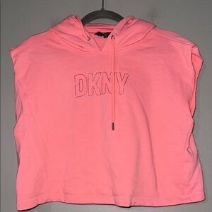 DKNY Pink Sleeveless Hoodie
